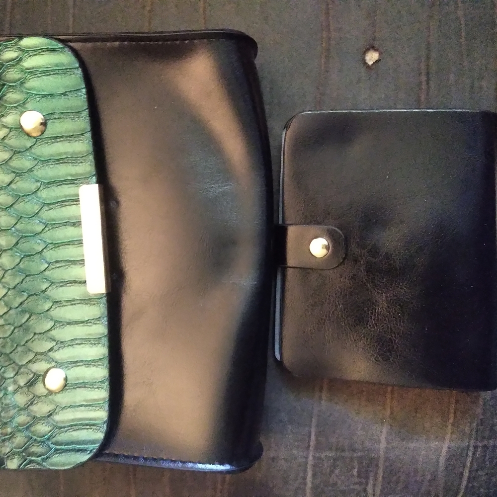 Elegant Black and Green Women's Bag